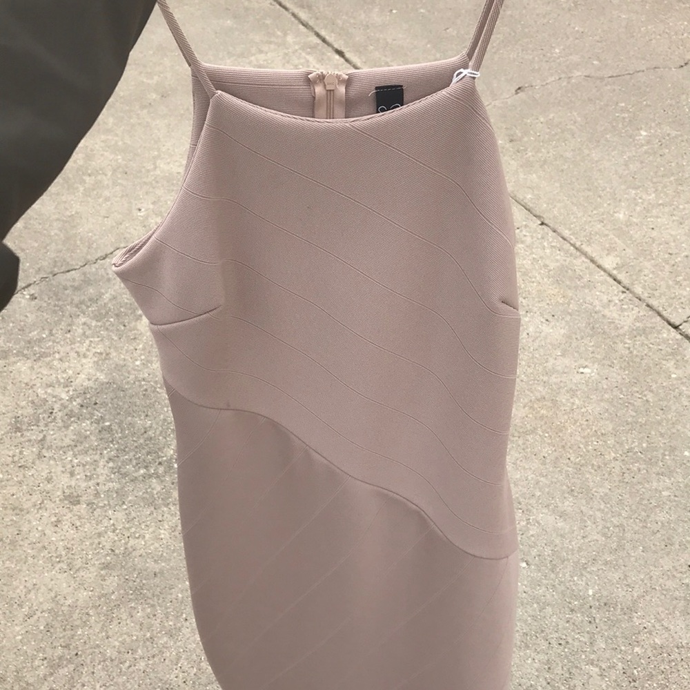 Tan window dress